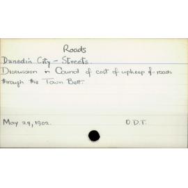 Dunedin City - Roads & Streets