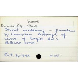 Dunedin City - Roads & Streets