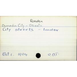 Dunedin City - Roads & Streets