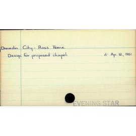 Dunedin City - Ross Home.