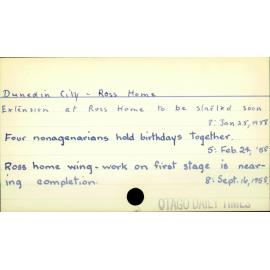 Dunedin City - Ross Home