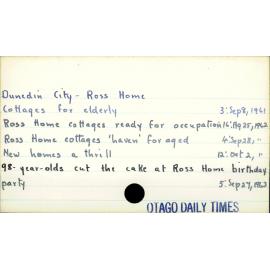 Dunedin City - Ross Home