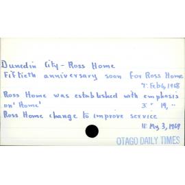 Dunedin City - Ross Home