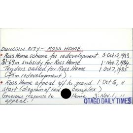 DUNEDIN CITY - ROSS HOME.