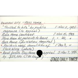 DUNEDIN CITY - ROSS HOME