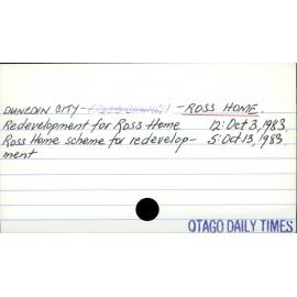 DUNEDIN CITY - ROSS HOME.