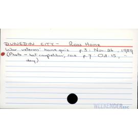 DUNEDIN CITY - Ross Home