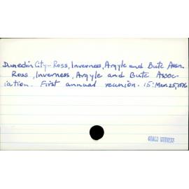 Dunedin City - Ross, Inverness, Argyle and Bute Assn