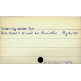 Dunedin City - Sailors' Rest