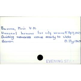 Barron, Miss V. M.