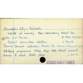 Dunedin City - Schools