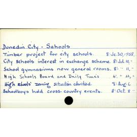 Dunedin City - Schools 
