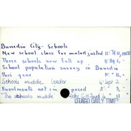 Dunedin City - Schools 