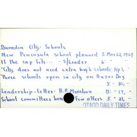Dunedin City - Schools 