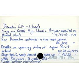 Dunedin City - Schools