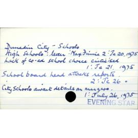 Dunedin City - Schools