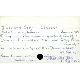 Dunedin City - Schools