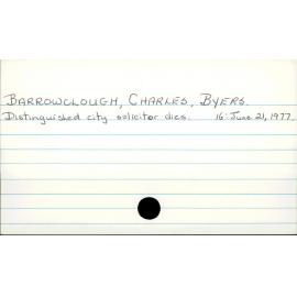 BARROWCLOUGH, CHARLES, BYERS.