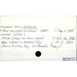 DUNEDIN CITY - SCHOOLS.