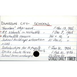 DUNEDIN CITY - SCHOOLS