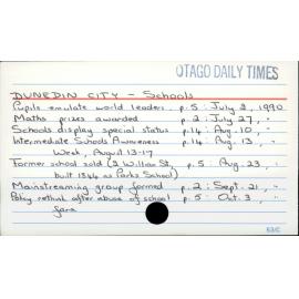 Dunedin City - Schools