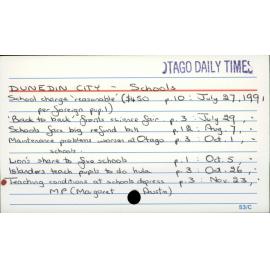 Dunedin City - Schools