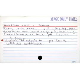 Dunedin City - Schools