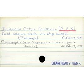 Dunedin City - Schools - A.F.S