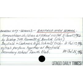 Dunedin City - Schools - Bayfield High School