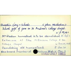 Dunedin City - Schools - John McGlashan