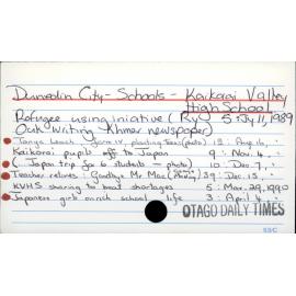 Dunedin City - Schools - Kaikorai Valley High School
