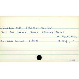 Dunedin City - Schools - Normal