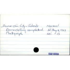 Dunedin City - Schools - Normal School