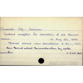 Dunedin City - Schools - Normal School