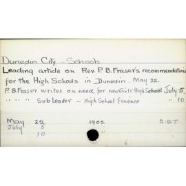 Dunedin City - Schools