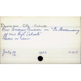 Dunedin City - Schools