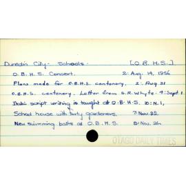 Dunedin City - Schools - Otago Boys High School