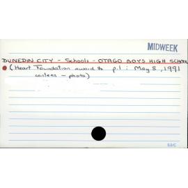 Dunedin City - Schools - Otago Boys High School