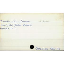Dunedin City - Schools.  St. Hildas