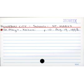 Dunedin City - Schools - St Mary's School (Kaikorai)