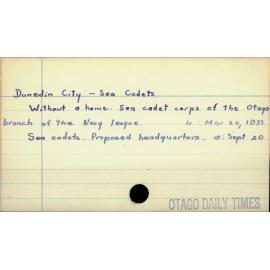 Dunedin City - Sea Cadets