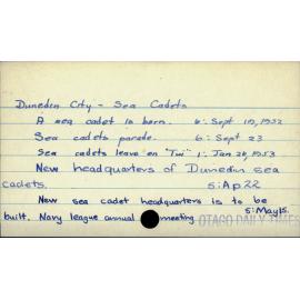 DUNEDIN CITY - SEA CADETS