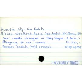 Dunedin City - Sea Cadets