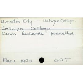 Dunedin City - Selwyn College