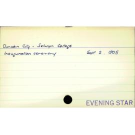 Dunedin City - Selwyn College