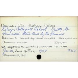 Dunedin City - Selwyn College