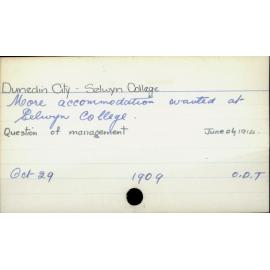 Dunedin City - Selwyn College