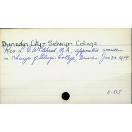 Dunedin City - Selwyn College