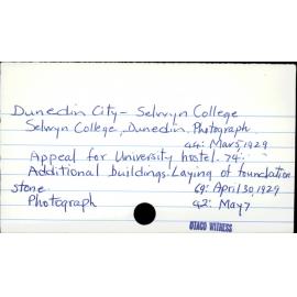 Dunedin City - Selwyn College