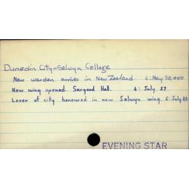 Dunedin City - Selwyn College